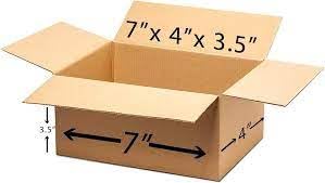 Carton Box 3 ply RSC Model 7x4x3.5" (Pack of 100)